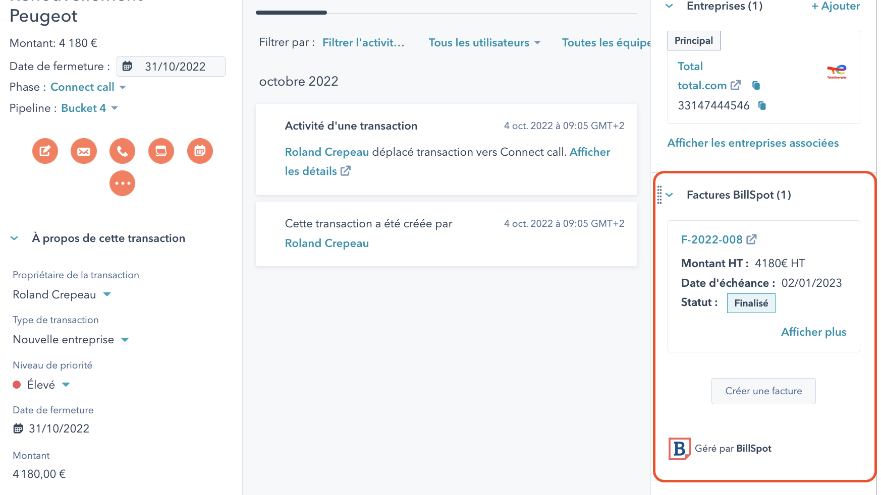 Générez vos factures en 1 clic