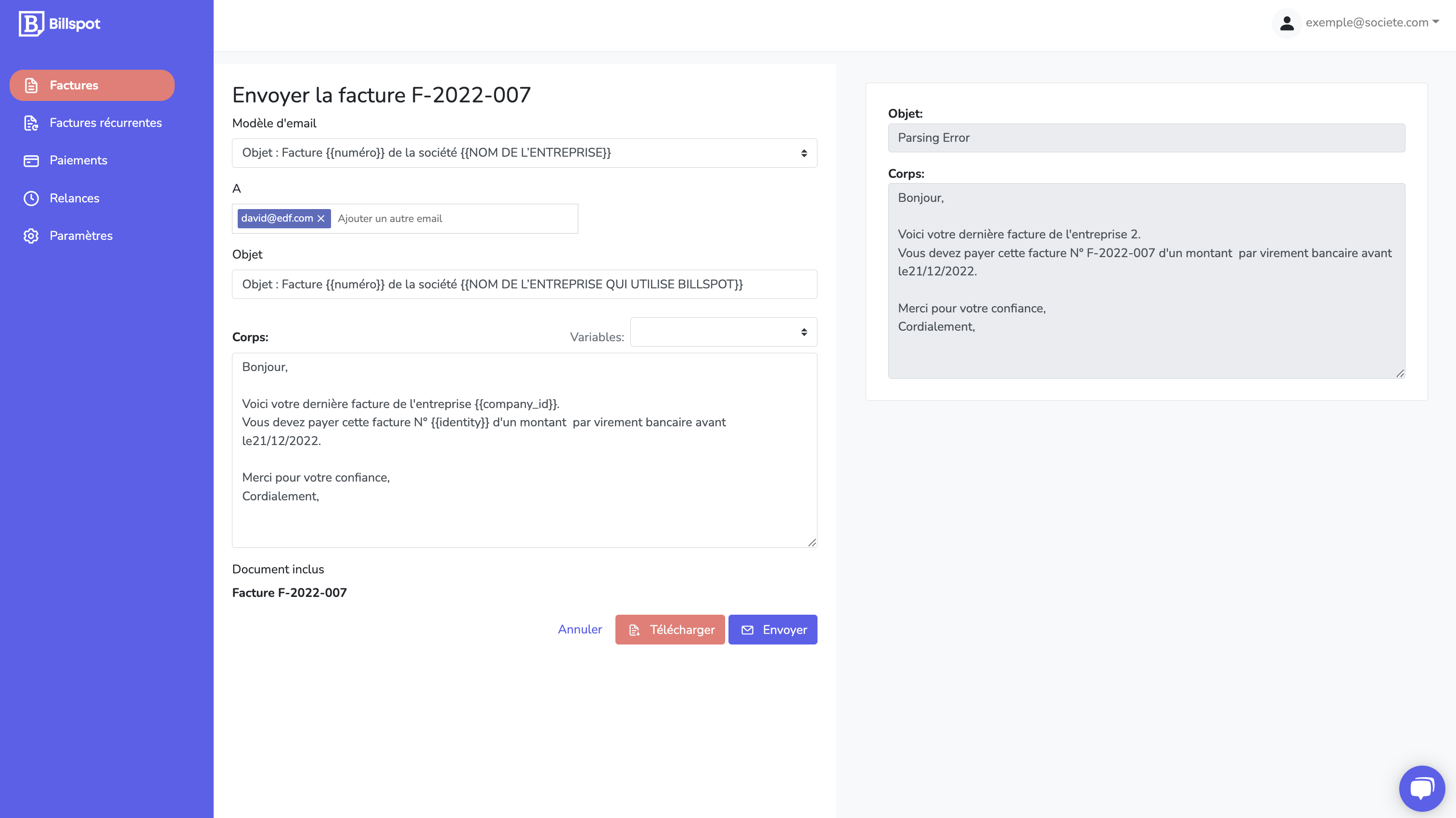 Relancez vos factures